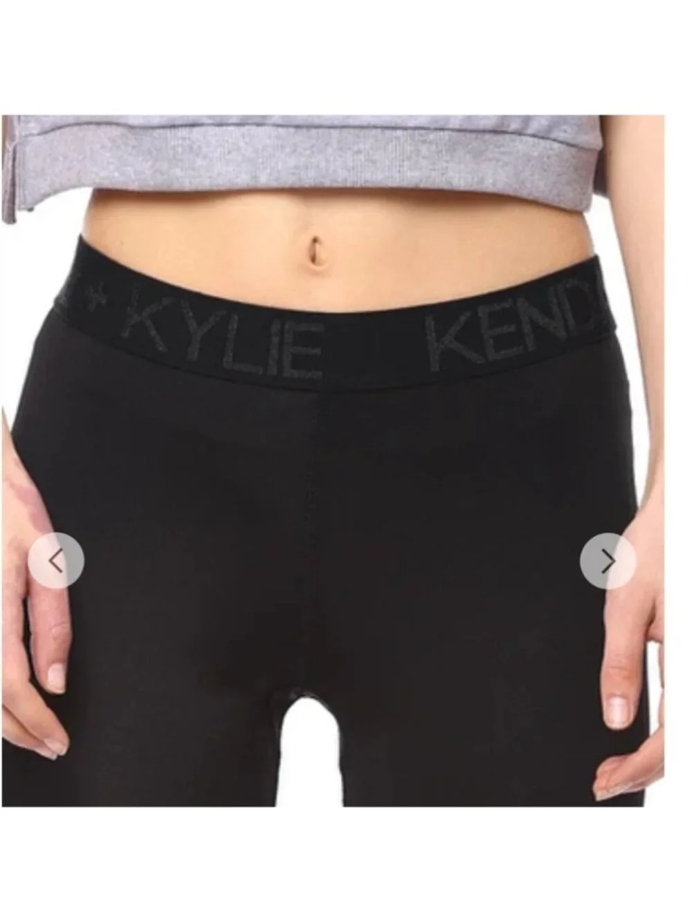 Kendall + Kylie Black Logo Legging